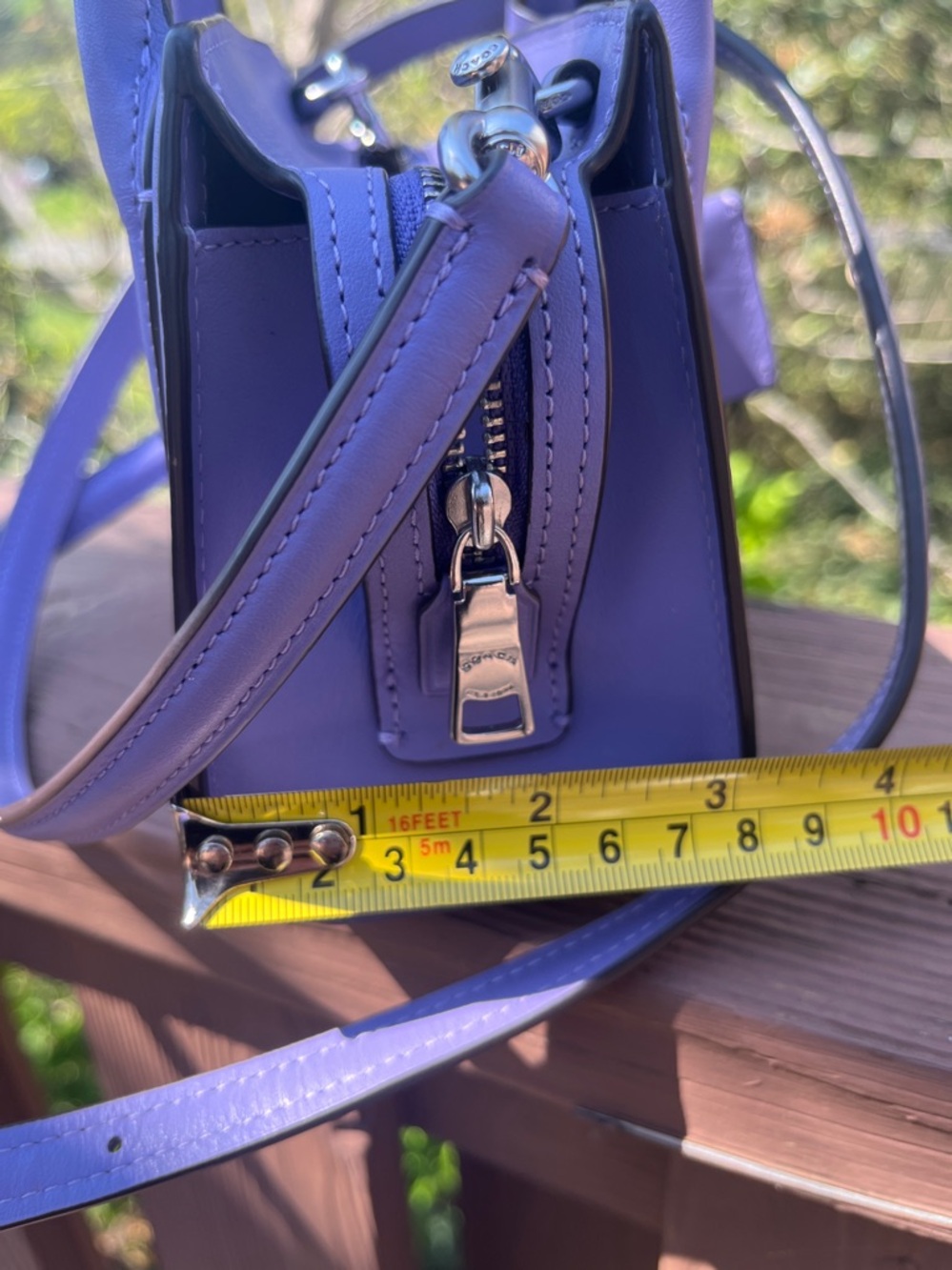 Coach Lavender Mini Satchel Bag with adjustable crossbody - Picture 17 of 17